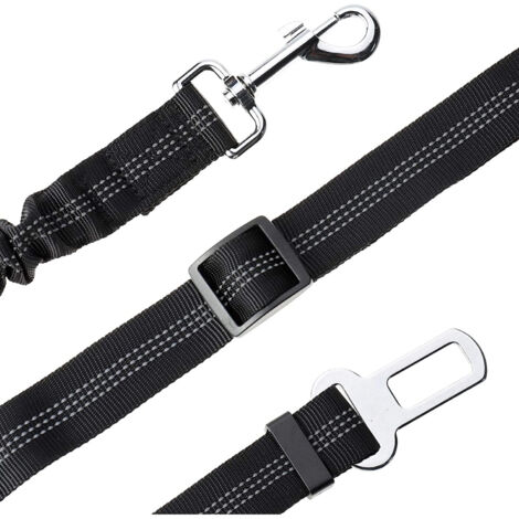 Arnés de seguridad para perros, paquete de 2, ajustable, 63 cm, negro