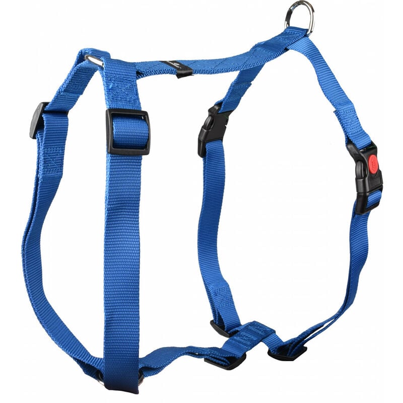 

Arnés H Ziggi azul. talla de cuello 70 -110 cm. 25 MM . talla XXL+. para perro.