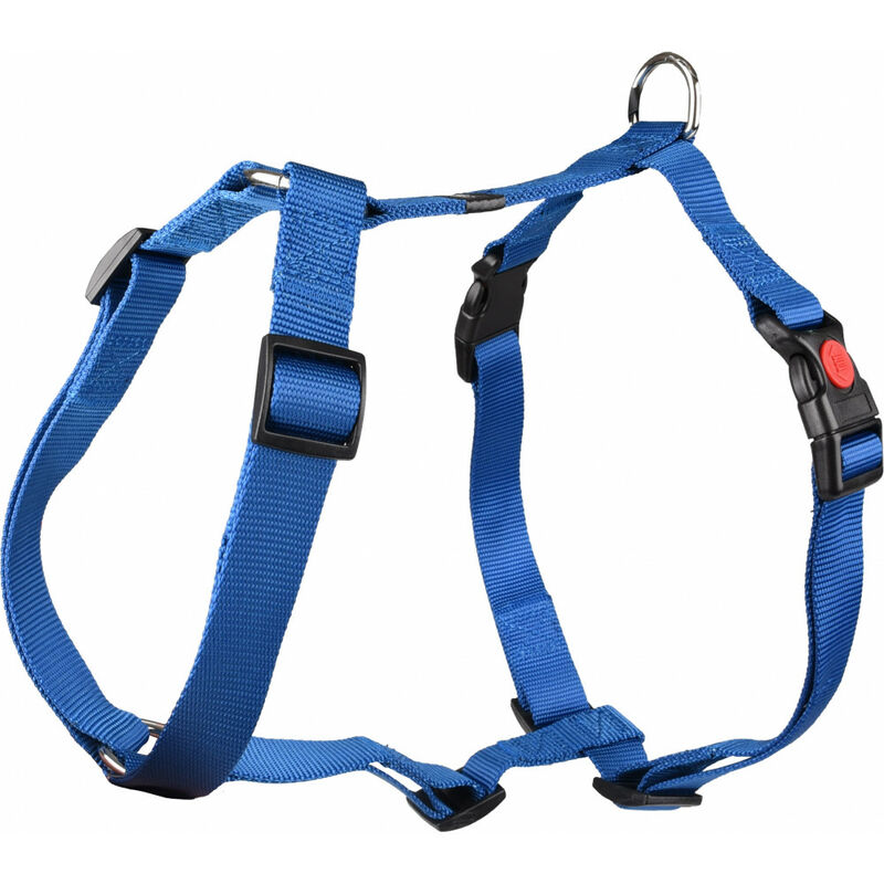 

Arnés H Ziggi azul. Tamaño del cuello 60 -85 cm. 25 MM . tamaño XXL. para perro.