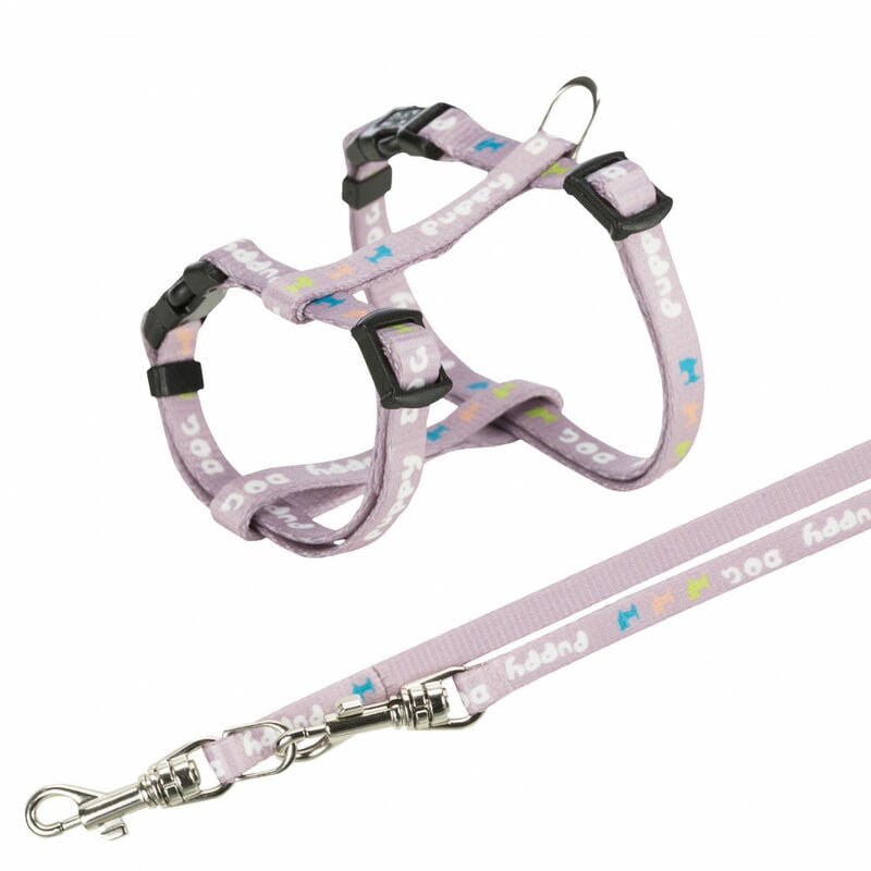 

Arnés juvenil para cachorro con correa. Dimensiones: 23-34 cm/8 mm. color púrpura.