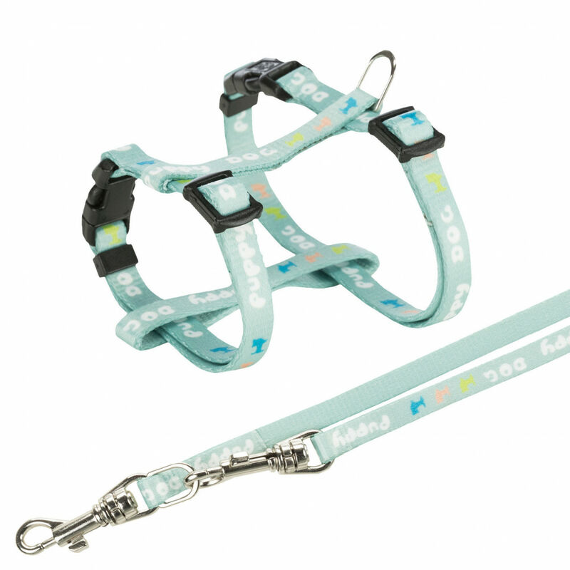 

Arnés juvenil para cachorro con correa. Dimensiones: 23-34 cm/8 mm. color verde.