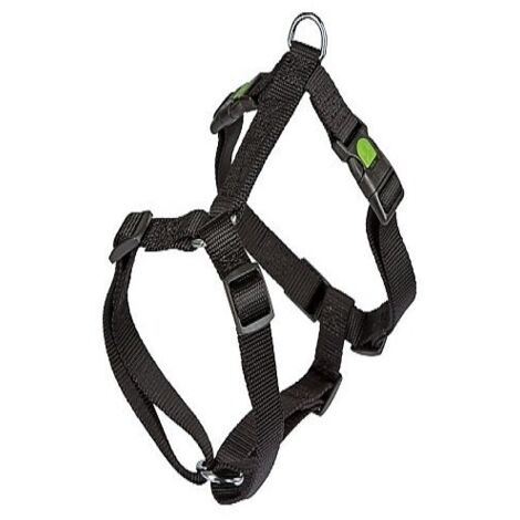 Arnés Negro, Modelo Miami, de Nylon para Perros. 55-76cm/20mm
