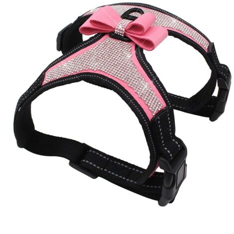 Arnés para mascotas, rosa/negro