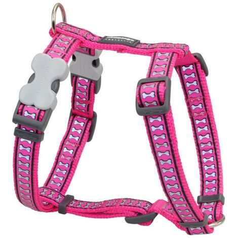 Arnés para Perro Red Dingo Fucsia Hueso Reflectante 37-61 cm