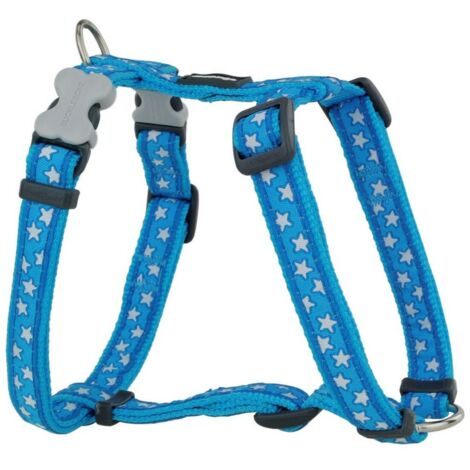 Arnés para Perro Red Dingo Style Turquesa Estrella Blanco 46-76 cm