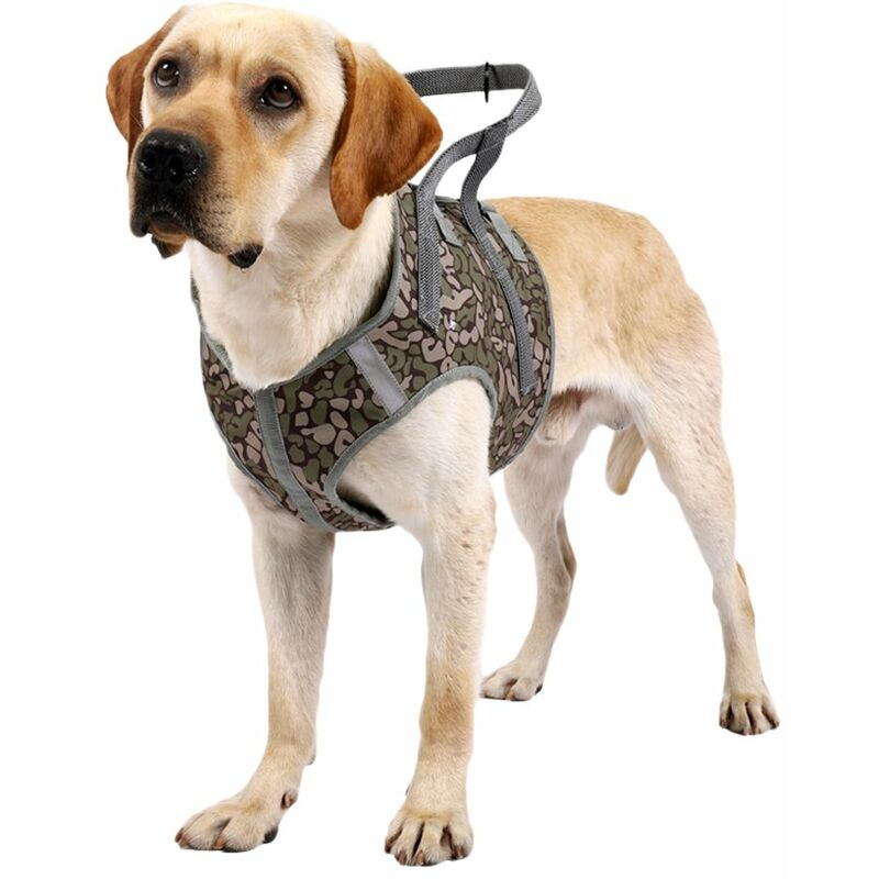 

Happyshop - Arnes para perros con asa para perros medianos y grandes, entrenamiento para caminar, chaleco reflectante para mascotas,Verde militar, L