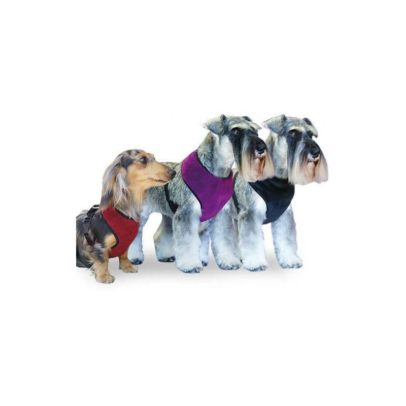 

Arnés para perros de forro polar, proteje el pecho del frío, Talla L Color Rojo