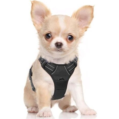 Arnés para perros Ensoleille, talla S, ajustable antitirones, tiras reflectantes para visibilidad nocturna, enganche frontal para senderismo.