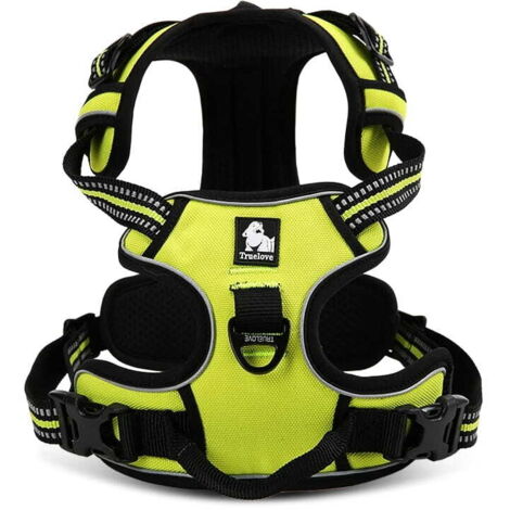 Arnés para perros Truelove REFLECTANTE amarillo CÓMODO M