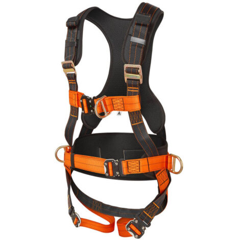 Arnés Ultra 4 puntos de ajuste Hebillas de zafado rápido FP73 S-L Negro/Naranja