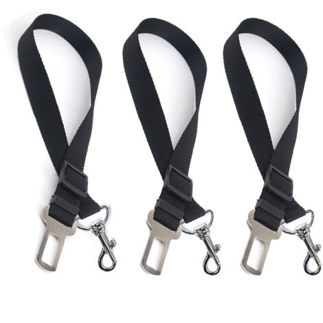 Arneses universales para coche para perros, 3 piezas ajustables de ripstop (negro)