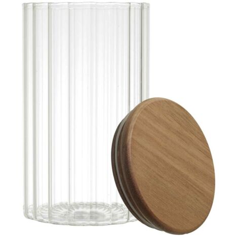 Arno-Glasgefäß mit Akaziendeckel