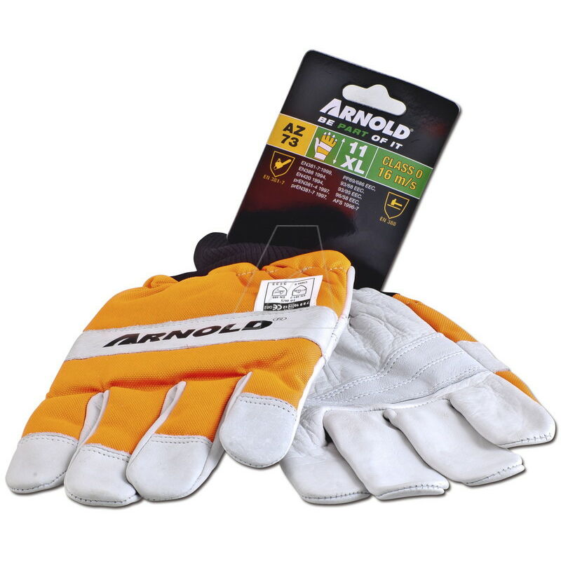 Gants de protection anti-coupures en cuir CS-1 pour tronçonneuse - Taille 11 - Arnold