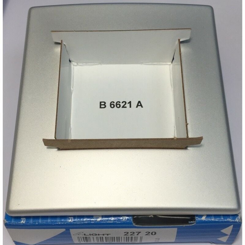 22720 - Série Light - Plaque 1 poste - Gris clair métal - Arnould