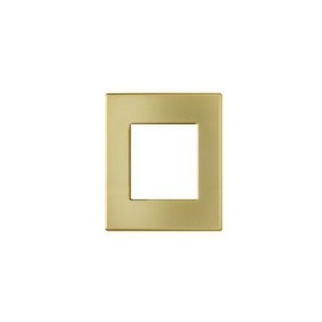 Arnould 22760 Plaque Enjoliveur Métal Or Satin - 2 Modules - S.Light