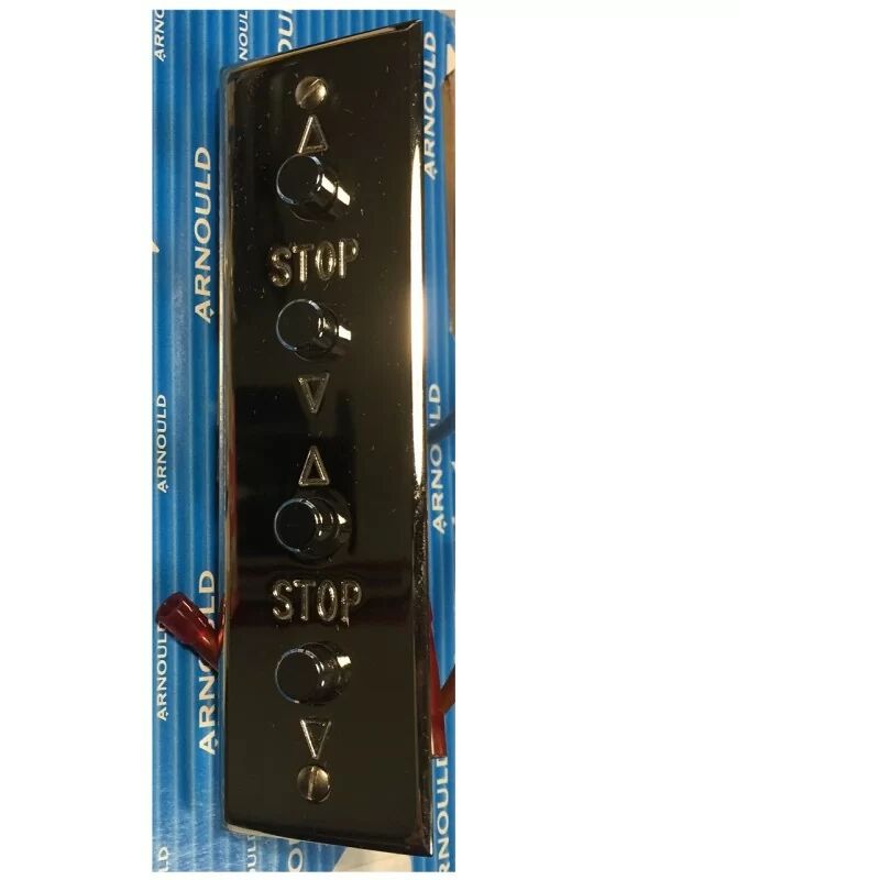 472V21C21C09 Interrupteur 4 boutons Poussoir + flèches Europa miroir 125x35mm - Chrome - Arnould