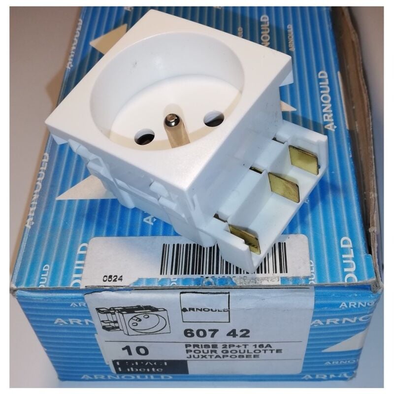 Arnould - 60742 2P+E 16A socket for juxtaposed trunking - Liberté series