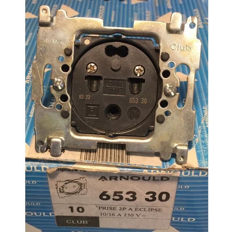 Arnould - 65330 - Mécanisme Prise 2P à éclipse 10/16A 230V - Club