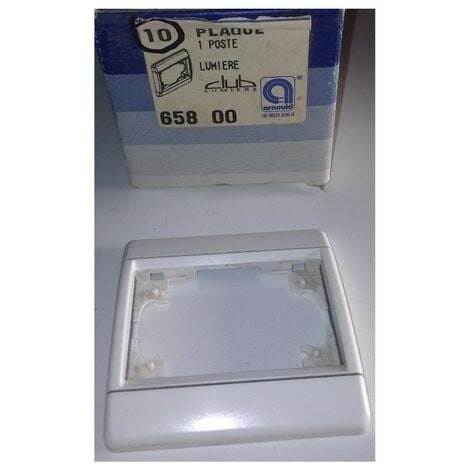 Arnould 65800 Plaque enjoliveur 1 Poste - Club lumière - Blanc