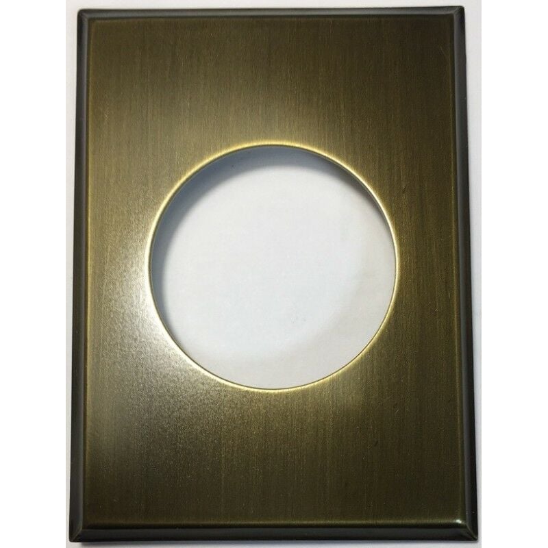 66862 - Plaque métal pour Prise 2P 2P+T et Variateur - Moderne bronze - Le silencieux - Arnould