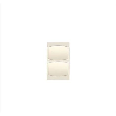 Arnould Initia 69822 Plaque double verticale - entraxe 57mm - ecru - origines