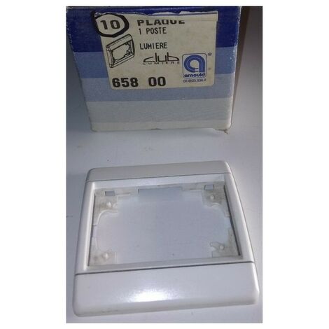 Arnould – Plaque enjoliveur 65800 1 Poste – Blanc – Pour éclairage intérieur – Compatible avec série Club Lumière