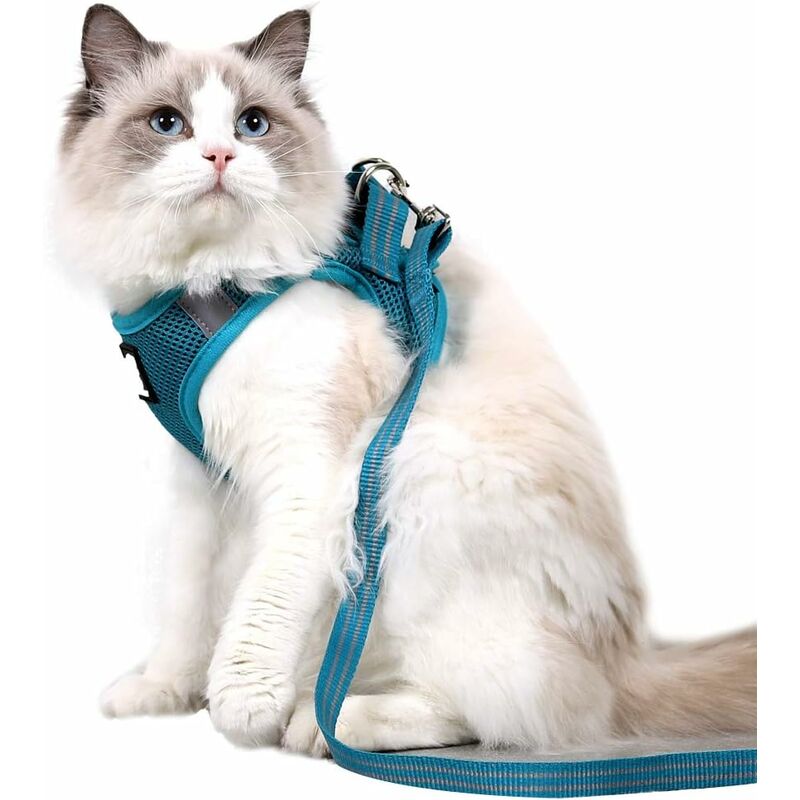 

Arnés y correa ultraligeros para gatos Collar de gatito suave y cómodo Chaqueta para caminar para gatos para correr, a prueba de fugas Adecuado para