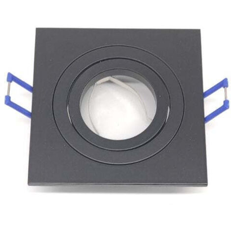 Aro Basculante Cuadrado con 2 Aros Interiores corte 80mm Negro