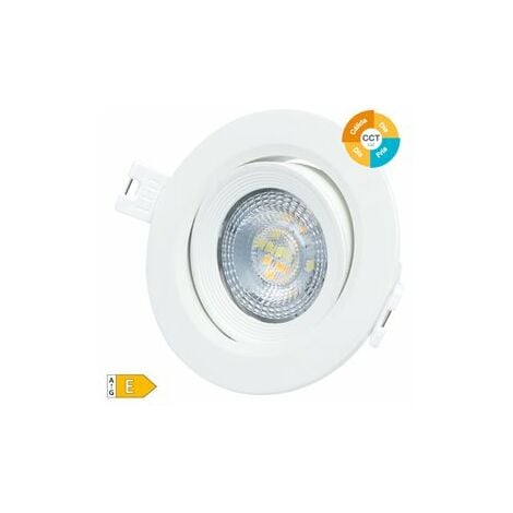 GSC Aro basculante redondo empotrable LED Serie Banok 7W 3000-4000-6500K IP44 Blanco