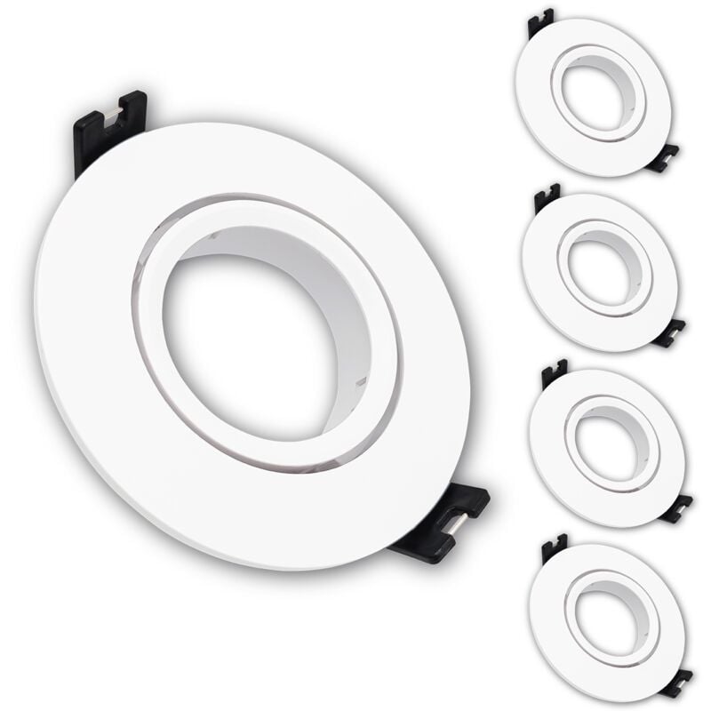 

Led Atomant Sl - Aro de Aluminio circular para bombilla GU10/Dicroica basculante | Pack 5 Uds. - Pack 5 Uds.