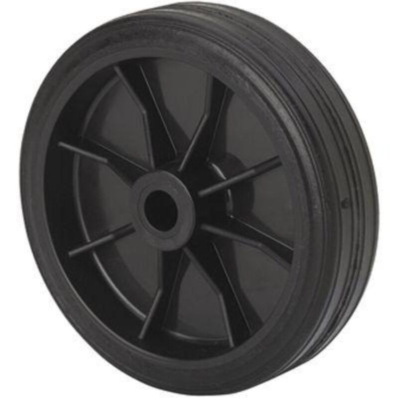 Alex - rueda pi150-15-44 nucleo poliamix y banda goma negra eje liso