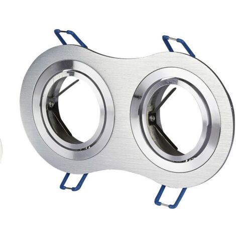 ARO doble orientable aluminio redondo encastrable aluminio pulido