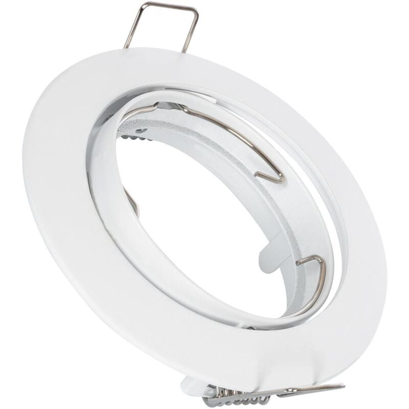 

Aro Downlight Circular Basculante para Bombilla LED GU10 / GU5.3 Corte Ø 72 mm Blanco - Blanco