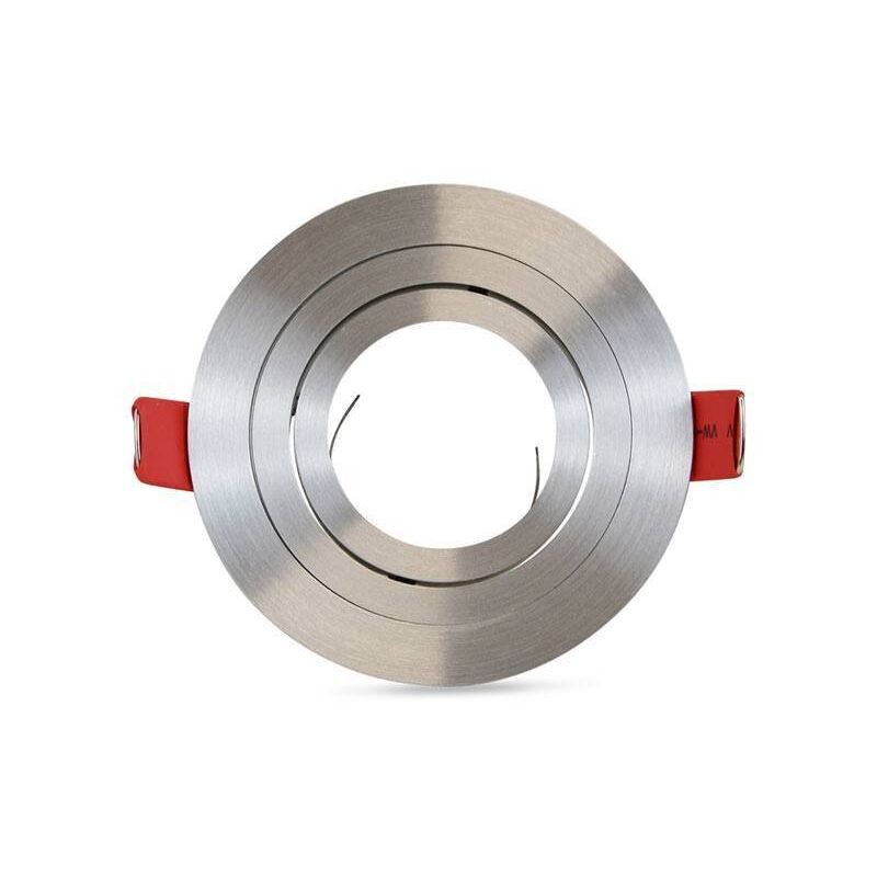 

Aro downlight circular basculante PREMIUM para bombilla LED GU10 | Niquel