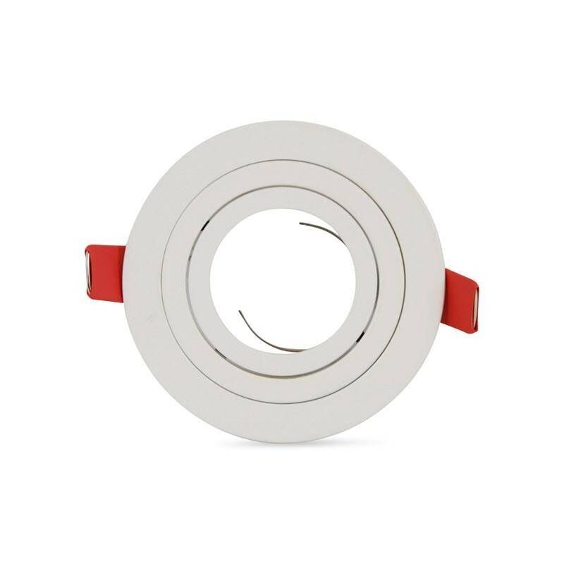 

Aro downlight circular basculante PREMIUM para bombilla LED GU10 | Blanco