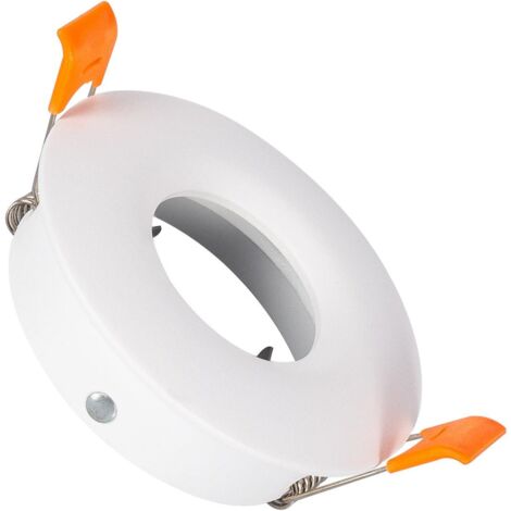 Aro Downlight Circular Design Blanco para Bombilla LED GU10 / GU5.3 Corte Ø 70 mm Blanco. - Blanco