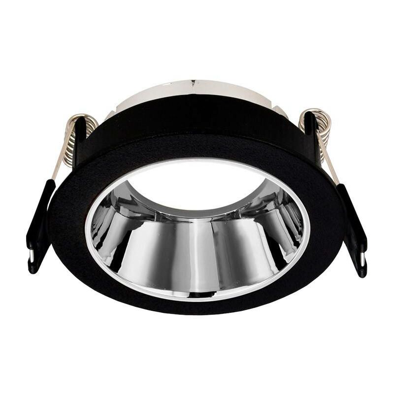 

Aro downlight circular empotrable fijo antideslumbrante UGR 16 para GU10 / GU5.3 | Negro Mate