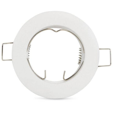 Aro Downlight Circular Para Bombilla GU10 / MR16 - Corte Ø62 Mm - Blanco