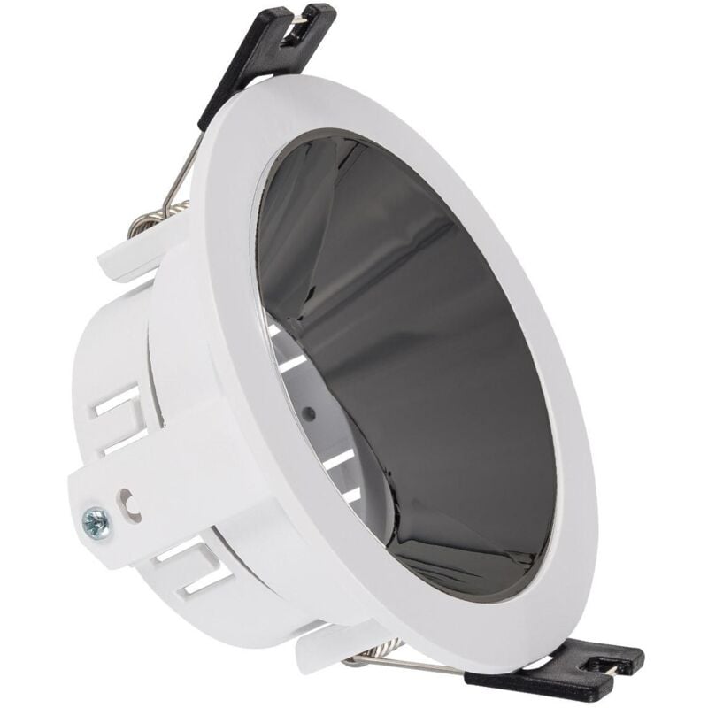 

Aro Downlight Cónico Galvanizado para Bombilla LED GU10 Corte Ø 75 mm Negro - Negro