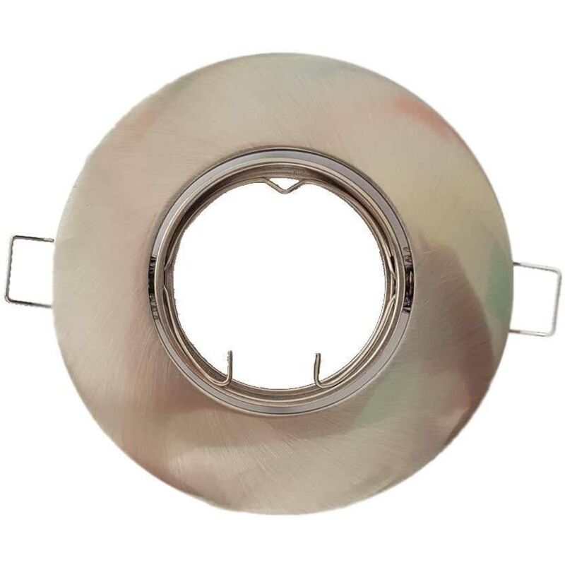 

Aro downlight empotrable basculante Ø80/Ø102 blanco para GU10 / GU5.3 | Niquel