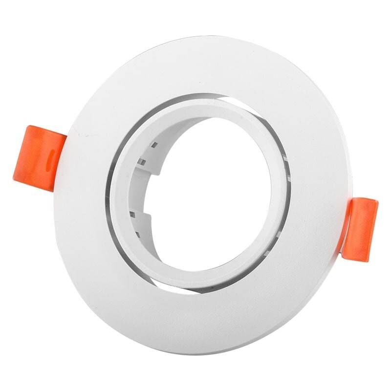 

Aro downlight empotrable circular basculante GU10, MR16 | Blanco