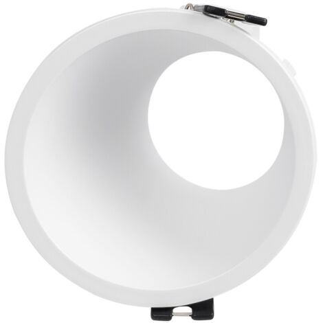 Aro Downlight Redondo Asimétrico - Bajo UGR - Corte Ø85mm - Blanco