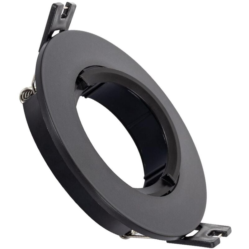 

Aro Downlight Circular Basculante para Bombilla LED GU10 / GU5.3 Corte Ø 70 mm Negro. - Negro