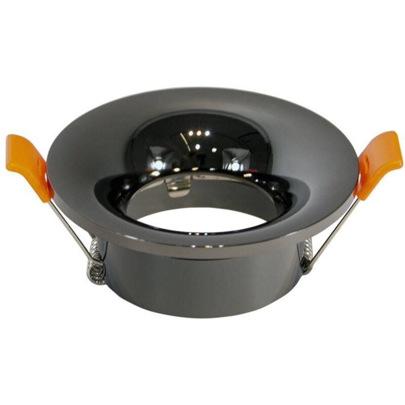 

Barcelona Led - Aro downlight redondo fijo para bombilla dicroica GU10 / MR16 | Negro perla