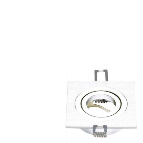 Aro Empotrable Basculante Cuadrado con 2 Aros Interiores corte 80mm Blanco