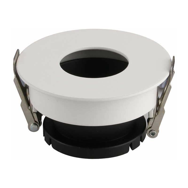 

V-tac - Aro empotrable circular para bombilla LED GU10 blanco+negro