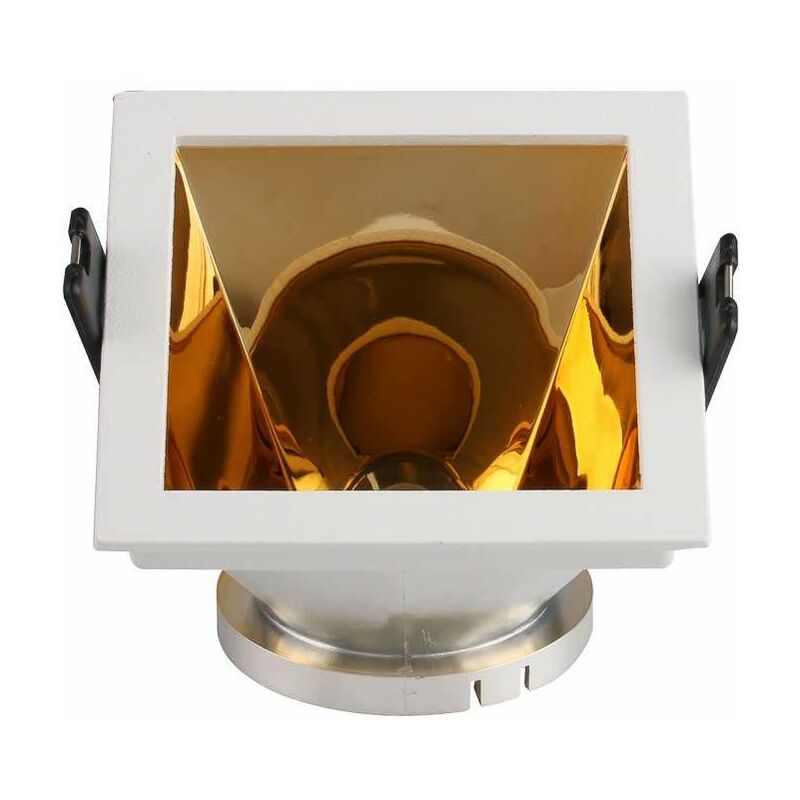 

Aro empotrable cuadrado para bombilla led GU10 deep blanco+oro