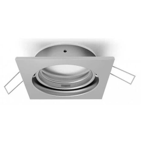 Aro empotrable intake cuadrado rotativo con tierra l.8xan.8xal.2,2cm niquel