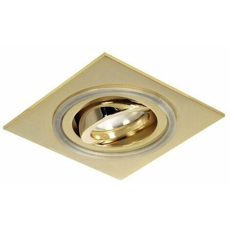 Aro empotrable LED cuadrado basculante "Aret" (2,4W 3000K 12V) – Oro