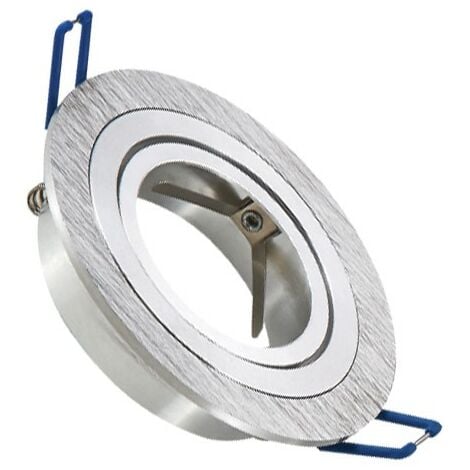 Aro empotrable para bombilla circular basculante blanco Aluminio
